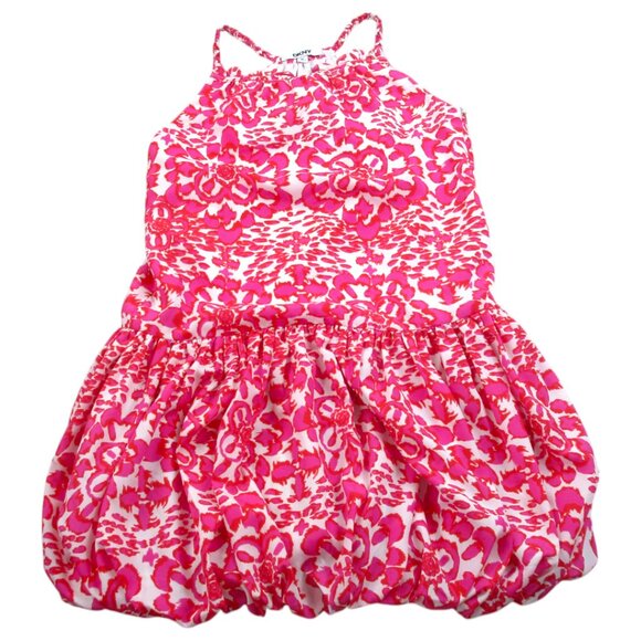 DKNY Other - DKNY Shift Dress Girls XL Pink Floral Para Piscina Sin Mangas Boat Neck Side Zip